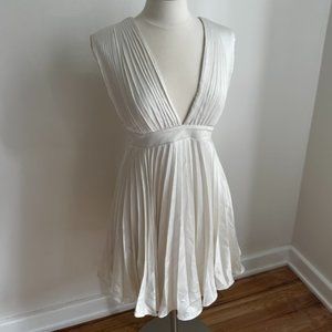 Flowy White Summer Formal Dress